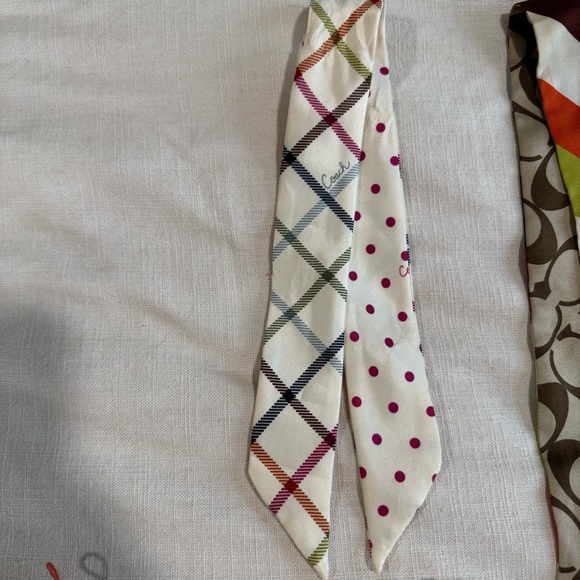 Coach Y2K Vintage Silk Twilly Scarf Set of 2 - Picture 2 of 8